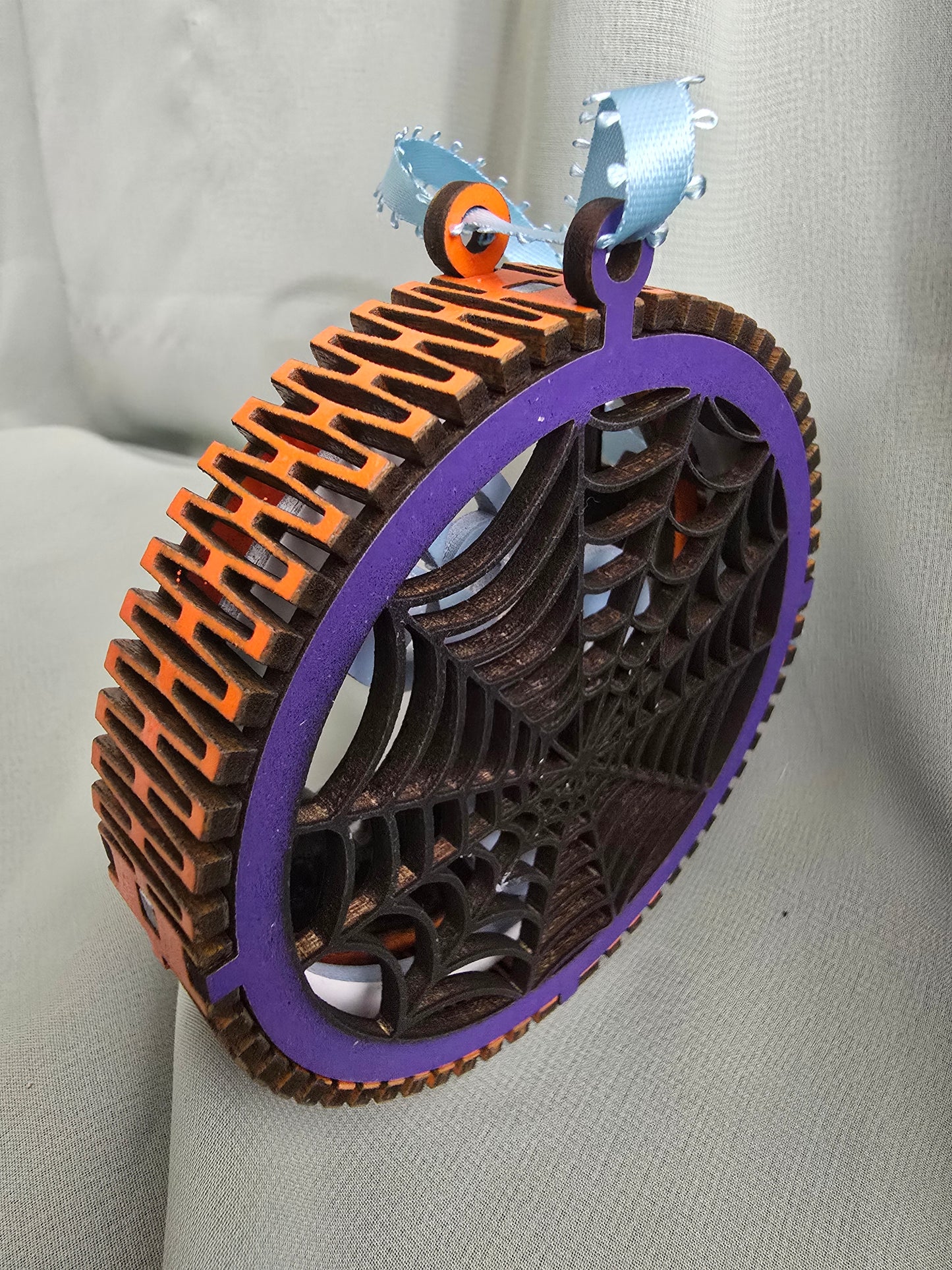 Halloween Decorations 3 Layers 3D Balls, Laser Cut Plywood, Painted