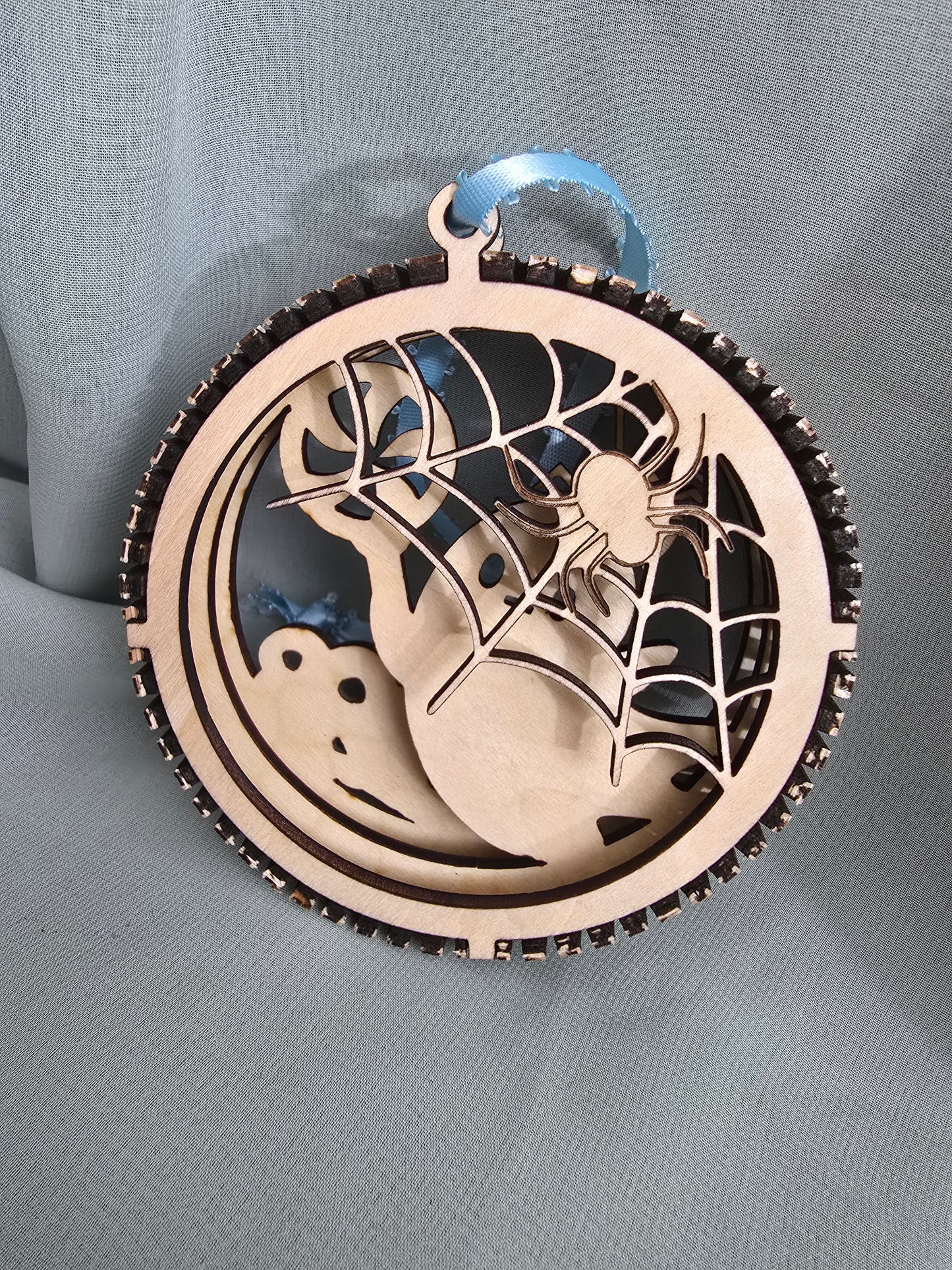Halloween Decorations 3 Layers 3D Balls, Laser Cut Plywood, Unfinished