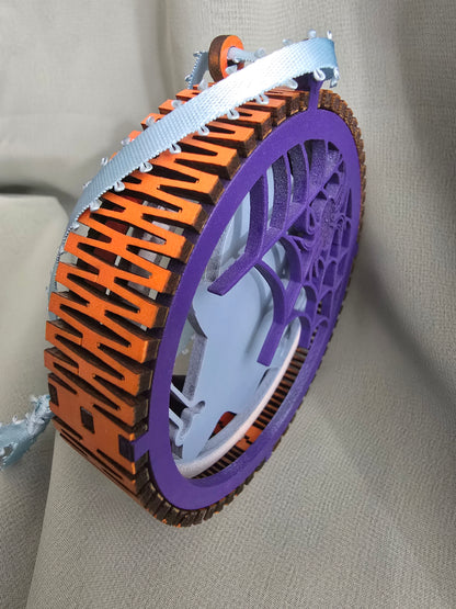 Halloween Decorations 3 Layers 3D Balls, Laser Cut Plywood, Painted