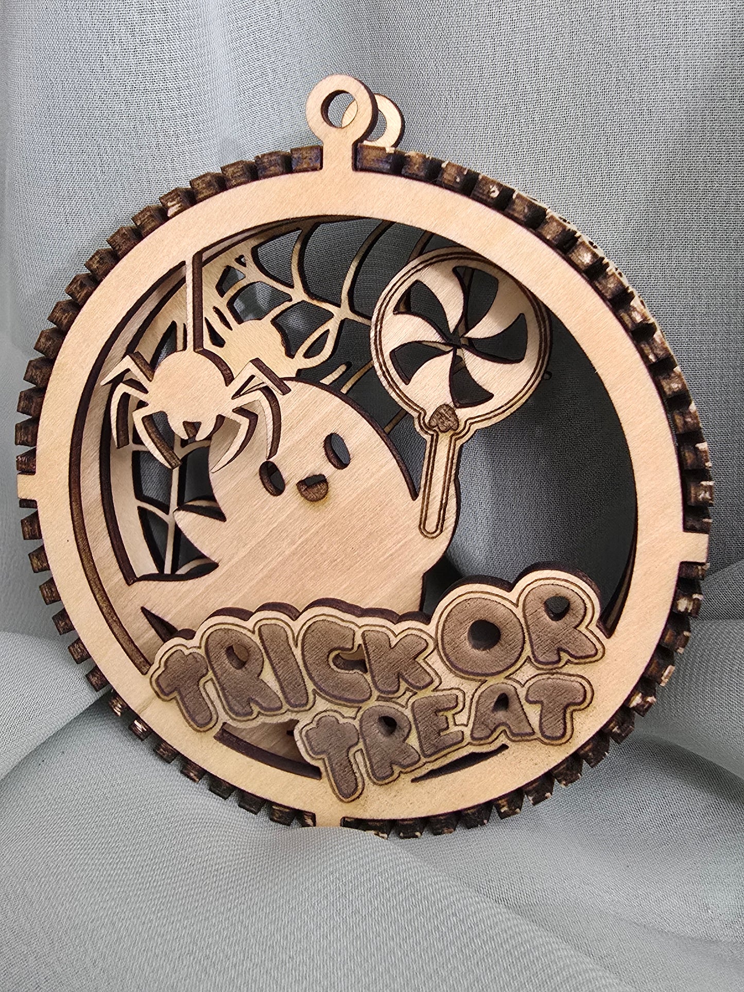 Halloween Decorations 3 Layers 3D Balls, Laser Cut Plywood, Unfinished