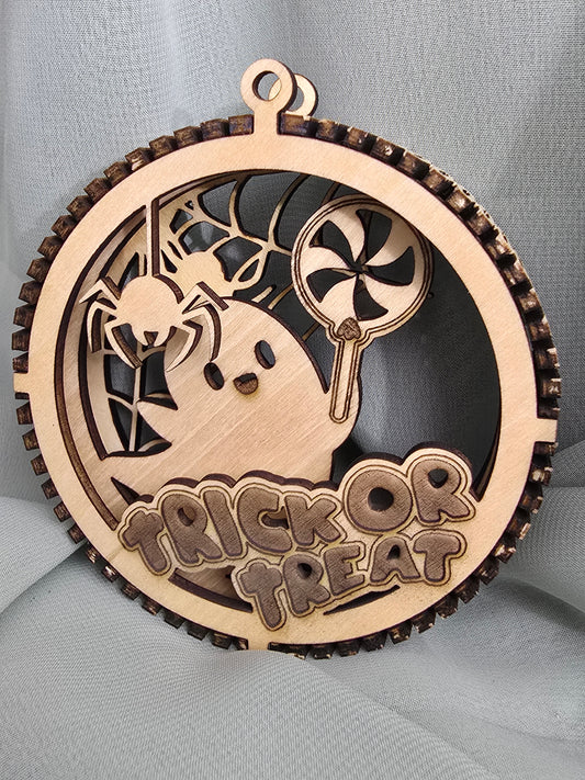 Halloween Decorations 3 Layers 3D Balls, Laser Cut Plywood, Unfinished