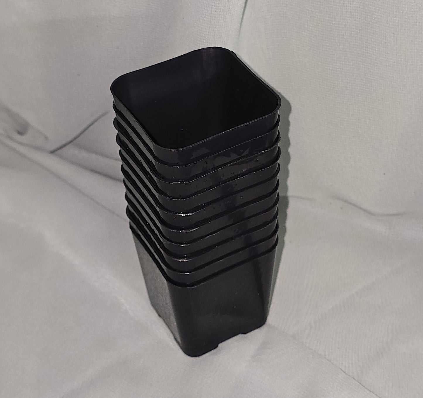 2" Black Square Plastic Pots Nursery Garden Planting Container